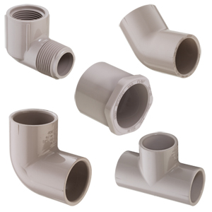 PVC Beige Ultra Violet Resistant (UVR) Schedule 40  Fittings & Cement